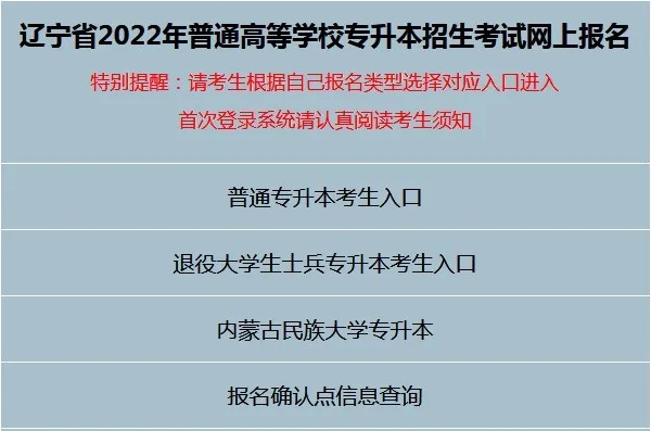 2022年辽宁专升本报名流程